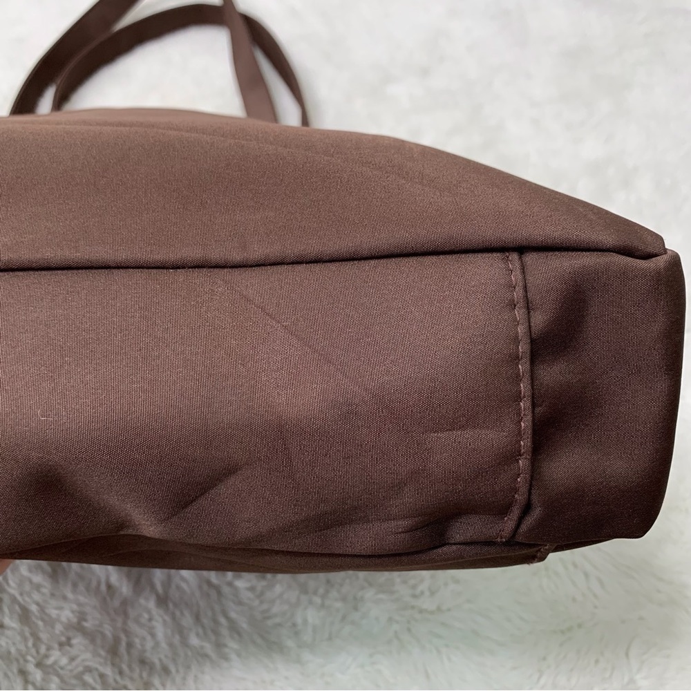 Dansko Women's Brown Canvas and Leather Shoulder Tote Bag - Picture 9 of 16